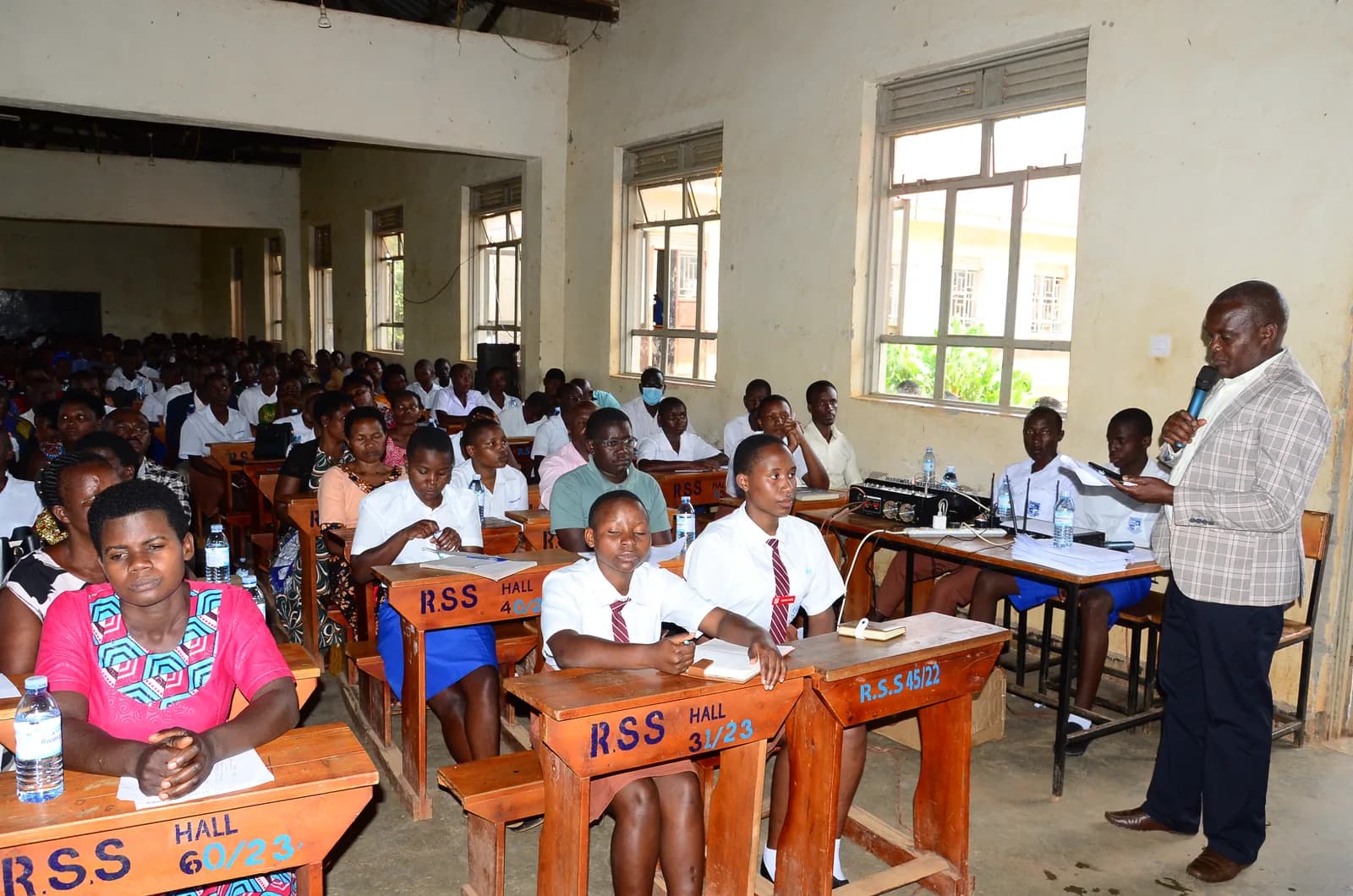Rubaare Secondary School students in a classroom lesson.