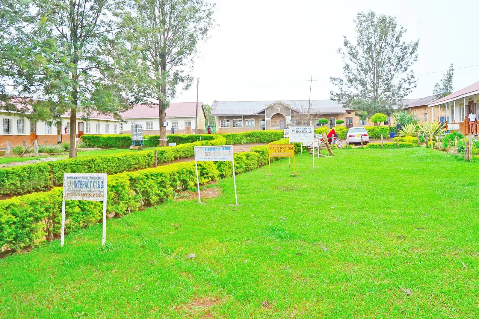 A landscaped compound at Rubaare Secondary School.